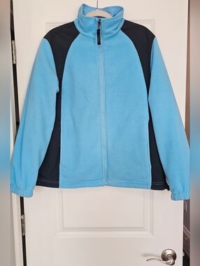 L.L.Bean Reversible Fleece Jacket Blue/Black Full Zip Outdoor Gorpcore Women's M